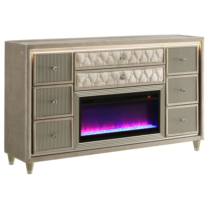 Five Star Furniture - Lorient LED Dresser with Flame Visualizer