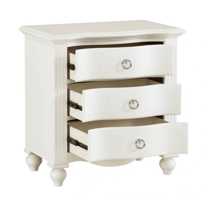 Five Star Furniture - Meghan 3 Drawer Nightstand in White 2058WH-4