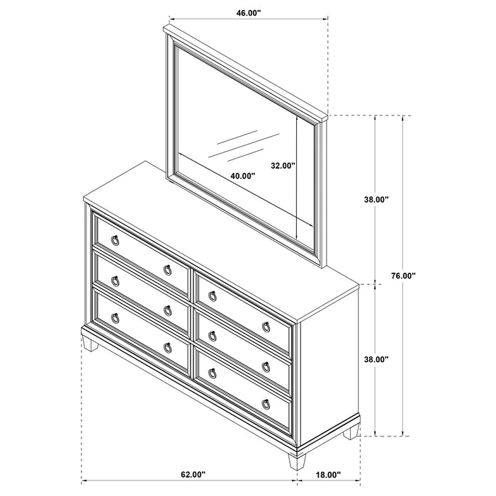 Five Star Furniture - Pembroke Dresser with Mirror