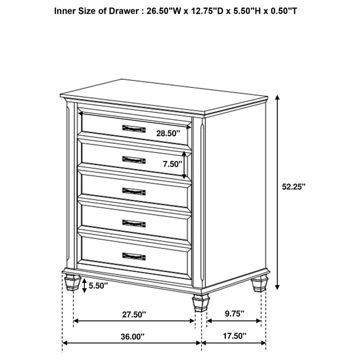 Five Star Furniture - Franco Chest of Drawers
