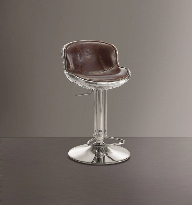 Five Star Furniture - Acme Furniture Brancaster Adjustable Armless Swivel Stool in Vintage Brown (Set of 2) 96556