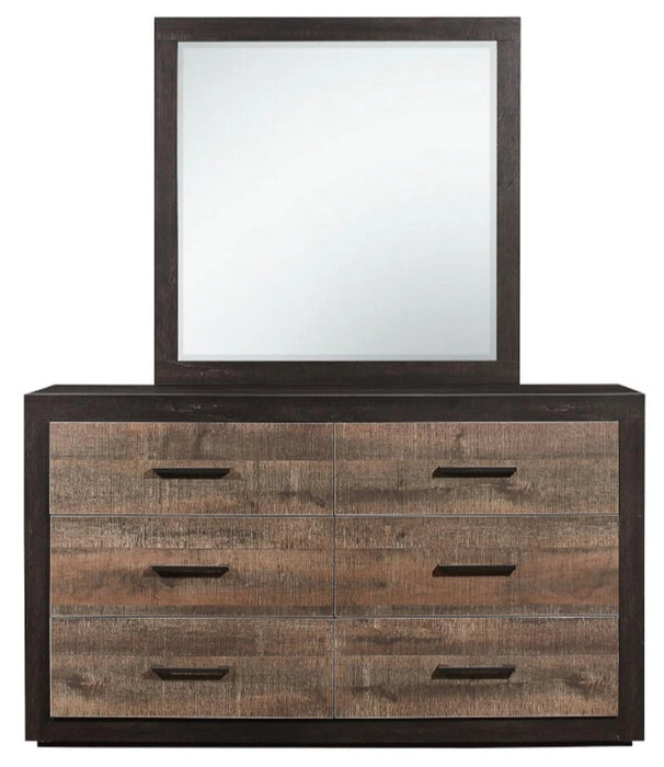 Five Star Furniture - Miter Mirror in Rustin Mahogany & Dark Ebony 1762-6