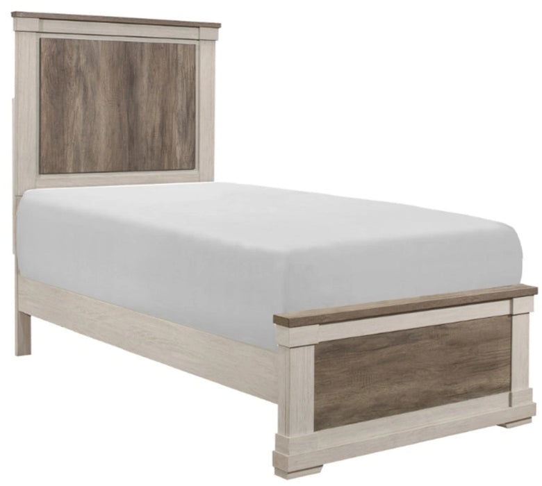 Five Star Furniture - Arcadia Twin Panel Bed in White & Weathered Gray 1677T-1*
