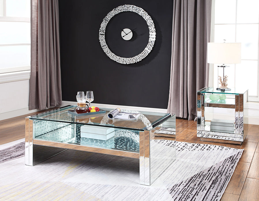 Five Star Furniture - Nysa Mirrored & Faux Crystals Coffee Table