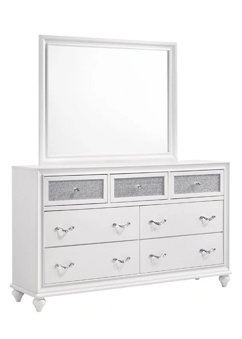 Five Star Furniture - Barzini Rectangle Dresser Mirror White