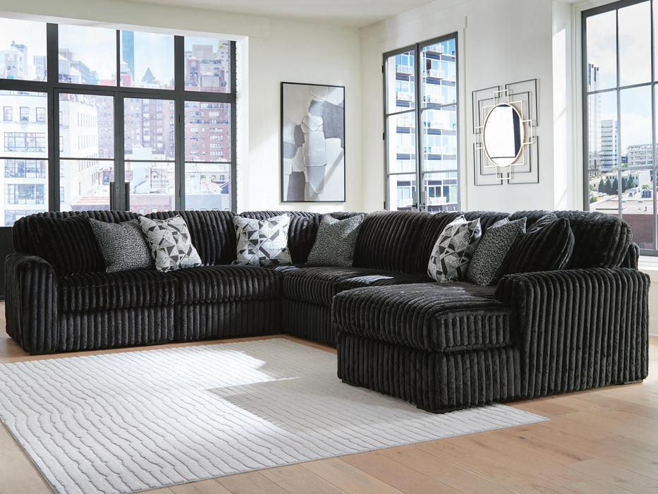 Five Star Furniture - Midnight-Madness Sectional with Chaise - Onyx