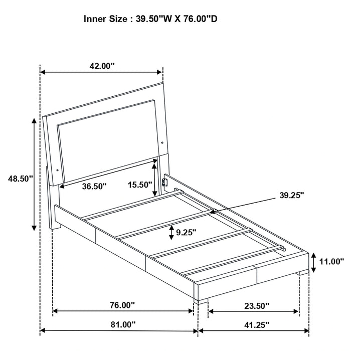 Five Star Furniture - Felicity Panel Bed with LED Lighting