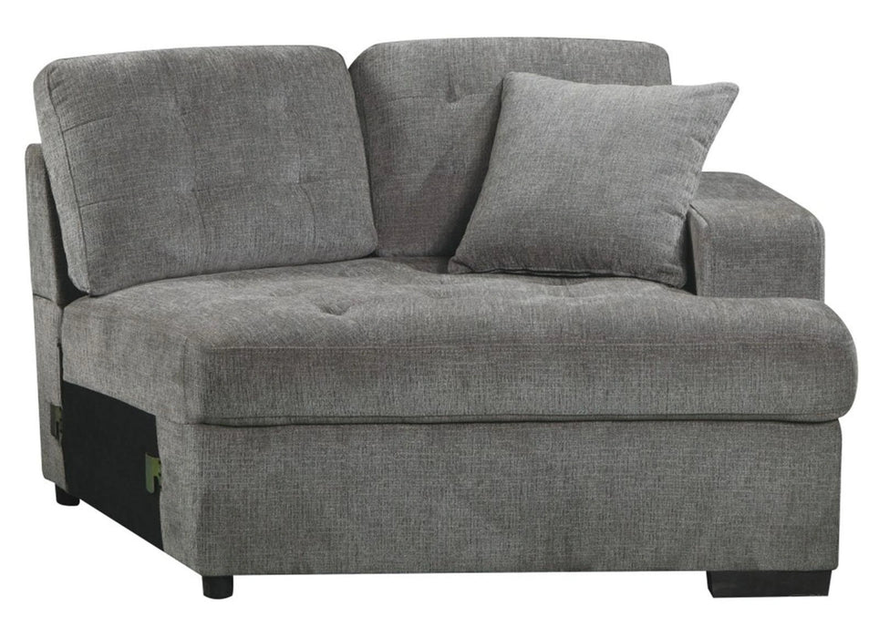 Five Star Furniture - Logansport Right Side Cuddler with 1 Pillow in Gray 9401GRY-RU