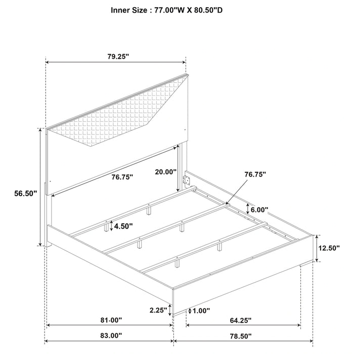 Five Star Furniture - Ives Panel Bed with LED Lighting