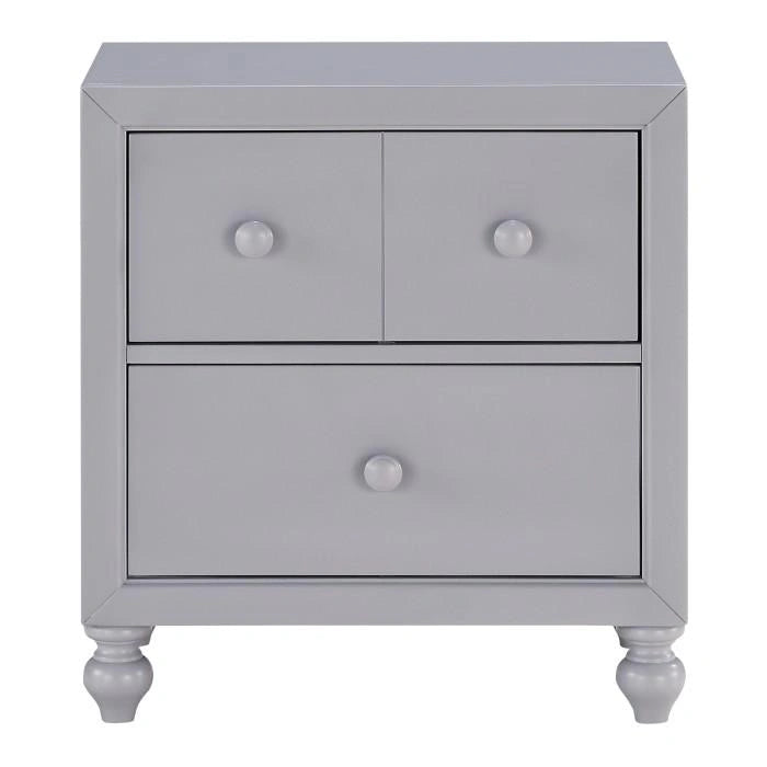 Five Star Furniture - Wellsummer 2 Drawer Nightstand in Gray 1803GY-4