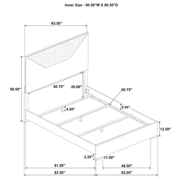 Five Star Furniture - Ives Panel Bed with LED Lighting