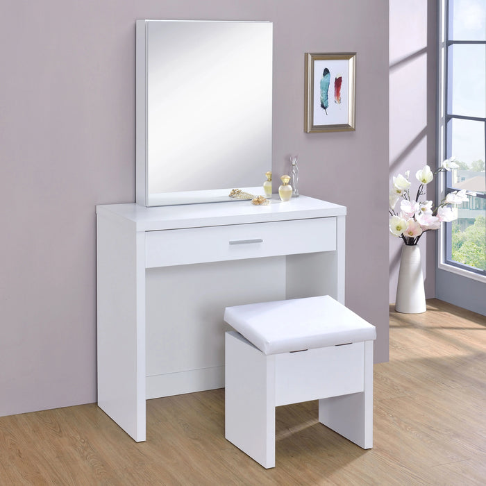 Five Star Furniture - Harvey Makeup Vanity Table with Mirror and Stool