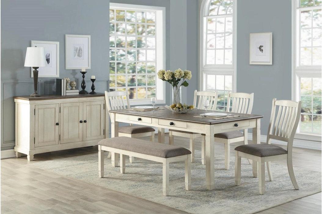 Five Star Furniture - Granby Bench in Antique White 5627NW-13