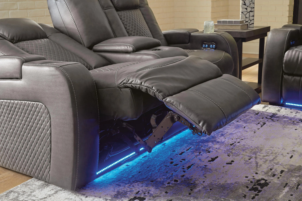 Five Star Furniture - Fyne-Dyme Power Reclining Loveseat with Console