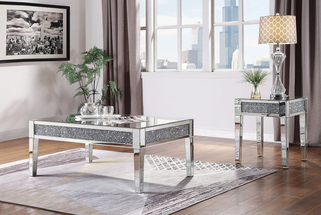 Five Star Furniture - Noralie Mirrored & Faux Diamonds Coffee Table