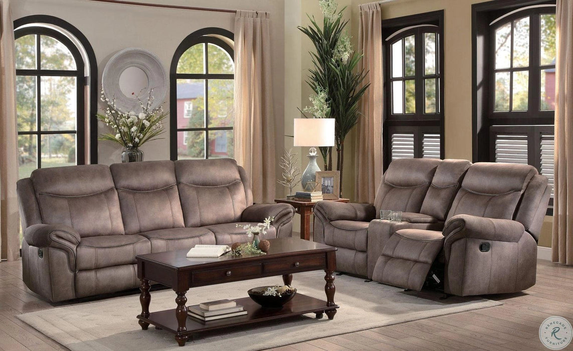 Five Star Furniture - Aram Double Glider Reclining Loveseat in Dark Brown 8206NF-2