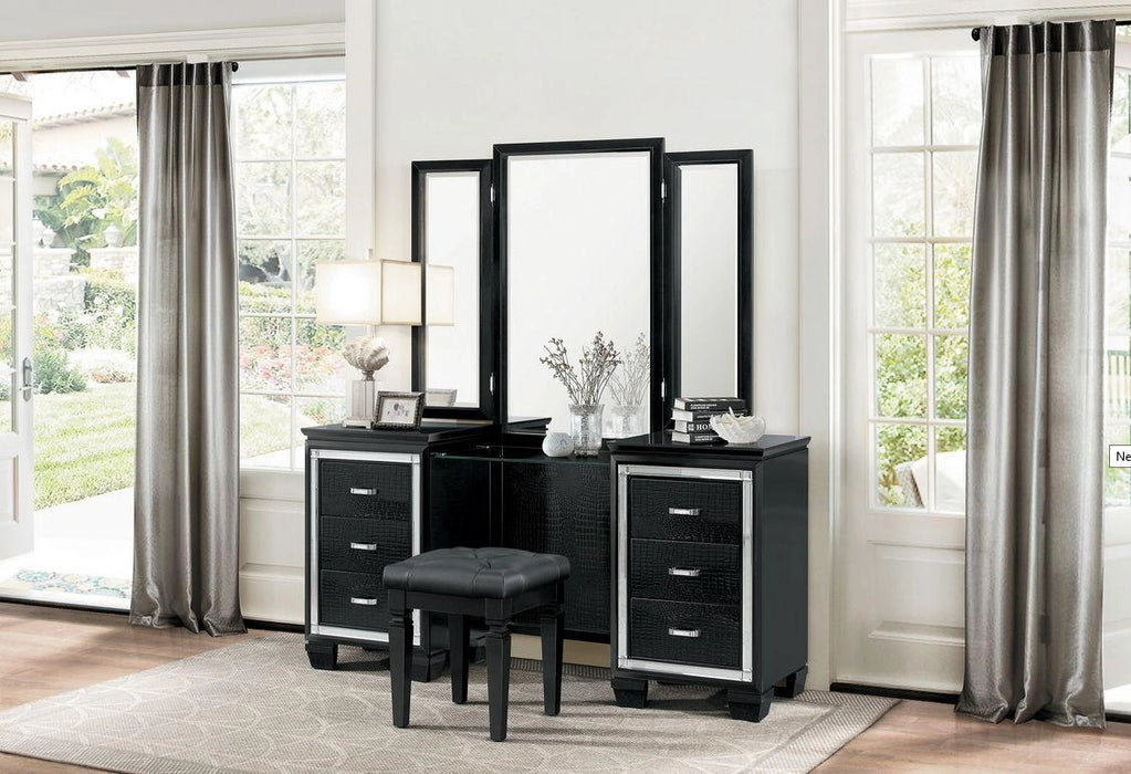 Five Star Furniture - Allura Vanity Stool in Black 1916BK-14