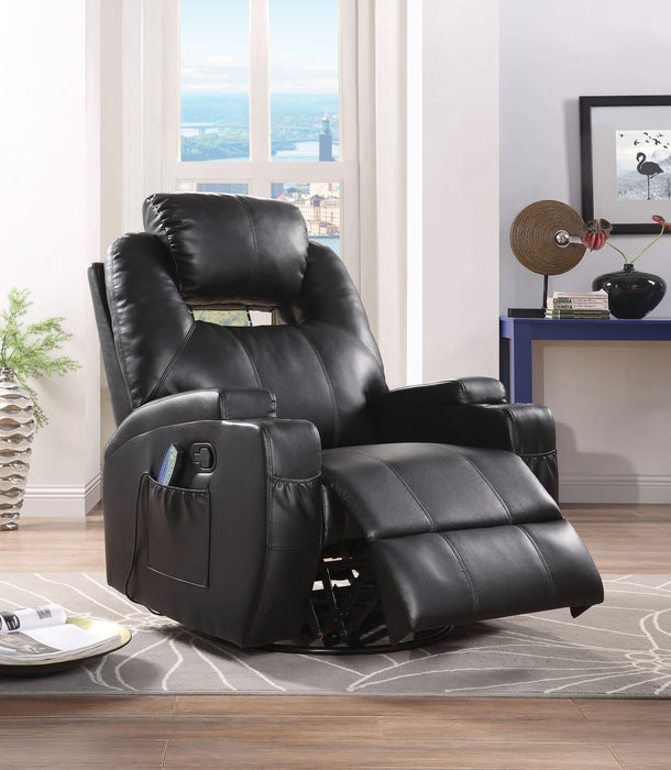 Five Star Furniture - Waterlily Black PU Rocker Recliner (Motion)