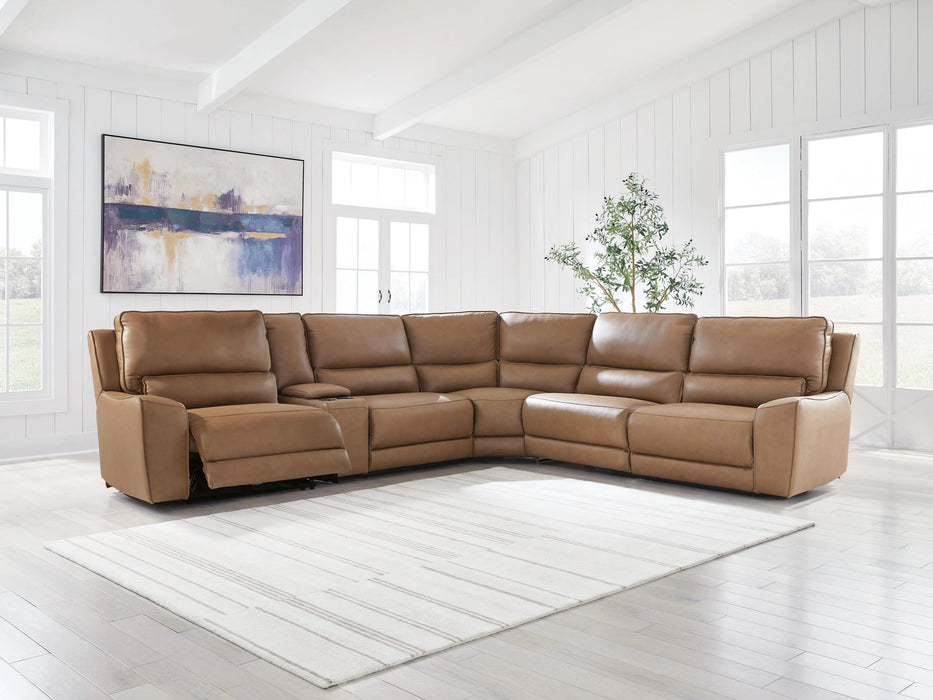 Five Star Furniture - DeepWakes Reclining Sectional with Storage Console