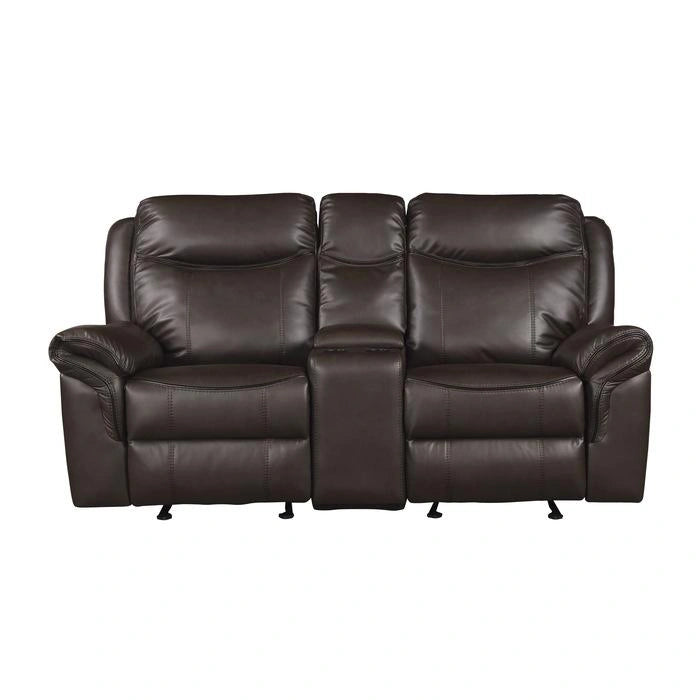 Five Star Furniture - Aram Double Glider Reclining Loveseat in Brown 8206BRW-2