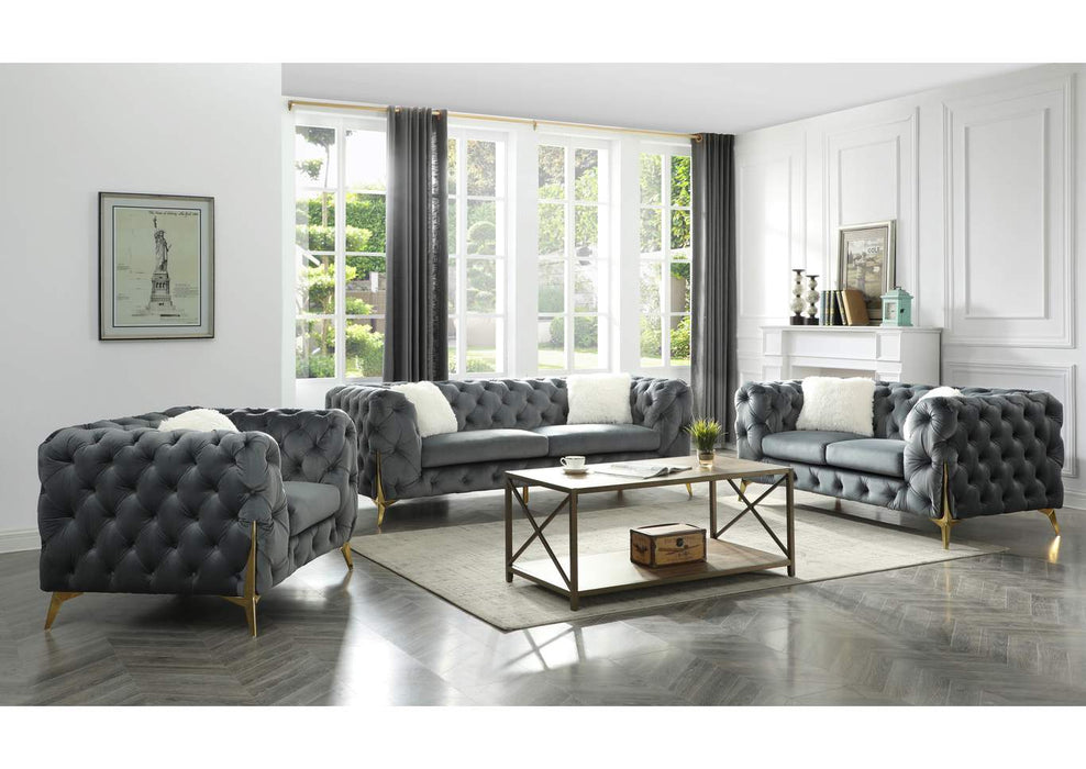 2 PC MODERNO GRAY SOFA + LOVESEAT - Five Star Furniture & Mattress (GA)